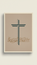 Poster mit modernem Kreuz und Vers